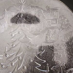 Vintage  World Bazaar Glass Plate Christmas Platter